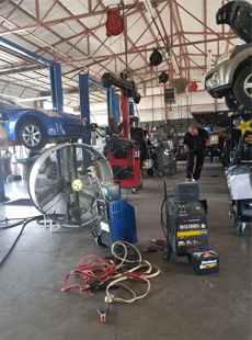 Inside Auto Repair Garage